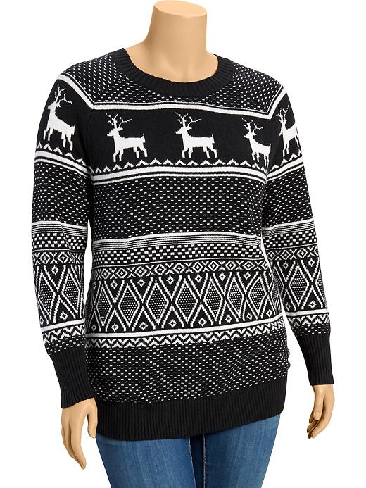 women's plus christmas sweaters