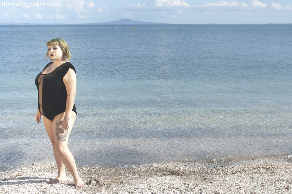 Cassie Ace wears Mesh Velvet Bodysuit by Chubby Cartwheels