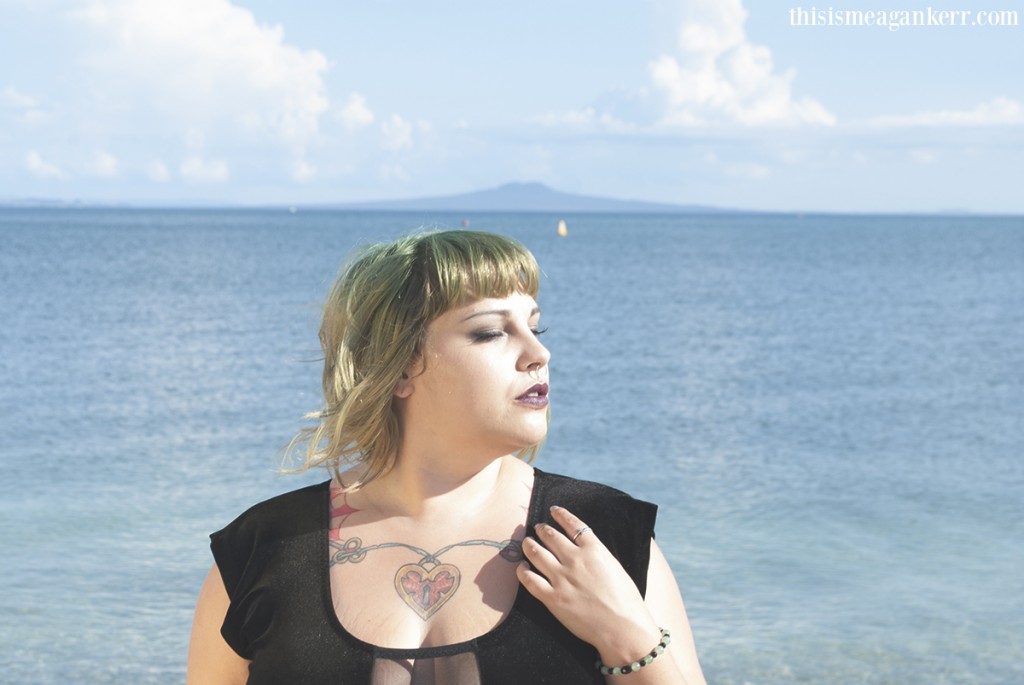 Cassie Ace wears Mesh Velvet Bodysuit by Chubby Cartwheels