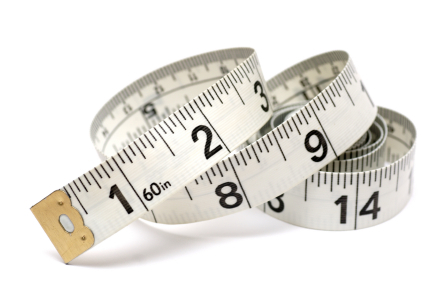 Tape Measure on white background