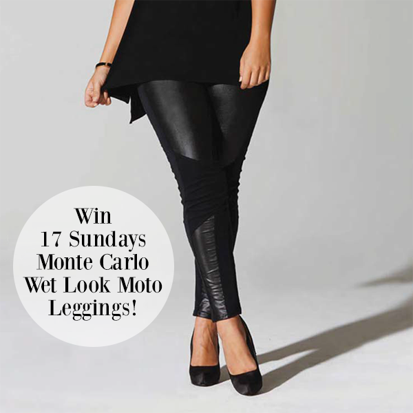 WIN 17 Sundays Monte Carlo Wet Look Moto Leggings