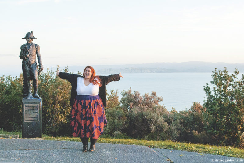 Meagan Kerr wears: Harlow tee, 17 Sundays skirt and New Look cardigan