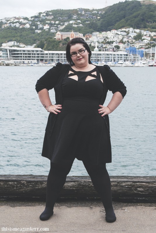 Fat Girls Shouldn't Wear Stripes - plus size fashion - Victoria Nisbet wearing City Chic dress