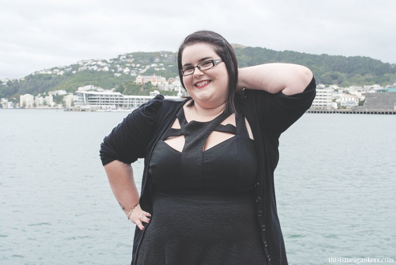 Fat Girls Shouldn't Wear Stripes - plus size fashion - Victoria Nisbet wearing City Chic dress