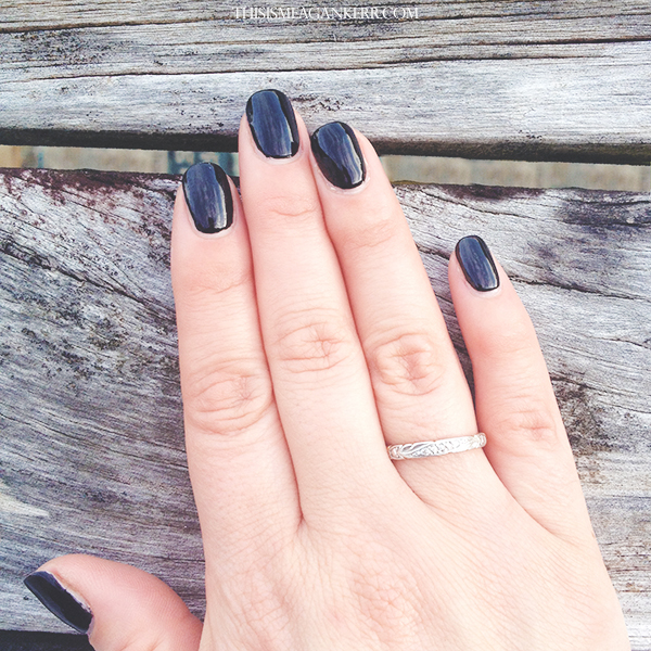 black dress with nails