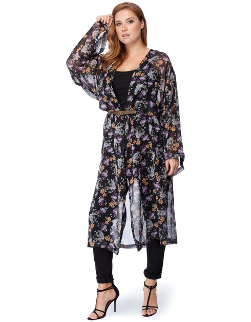 The Iconic Hope Harvest Boho Kimono Balmy Nights plus size fashion