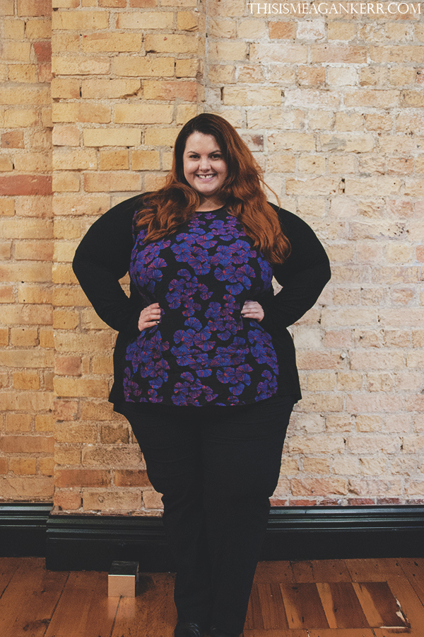 aussie curves plus size fashion everyday style lucabella mystical print top ezibuy sara pull on pants navy the warehouse garage brogues fatshion meagan kerr