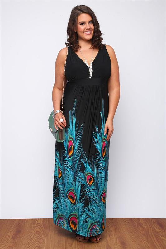 peacock maxi