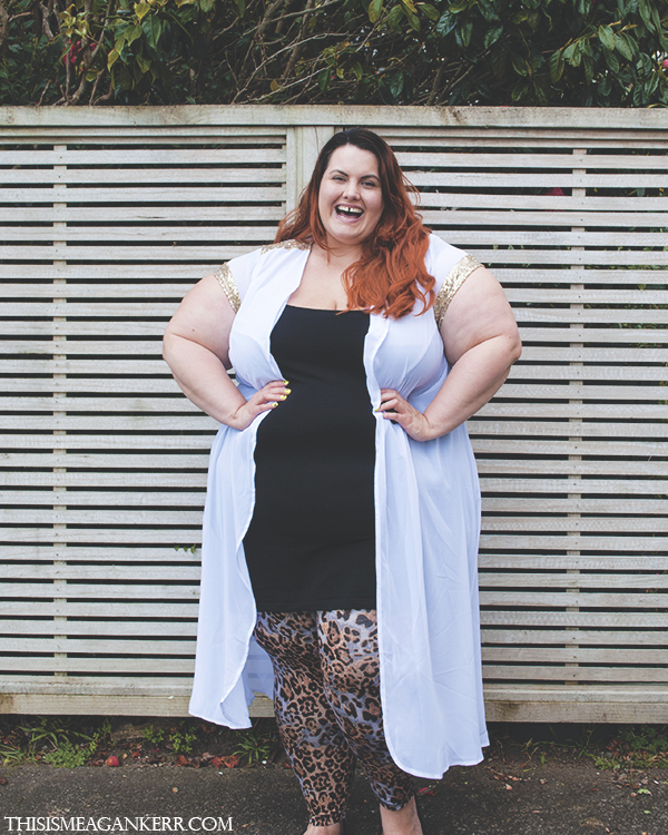 This is Meagan Kerr | Aussie Curves Sparkle: NYATA Flying Philly White Sequinned Cape