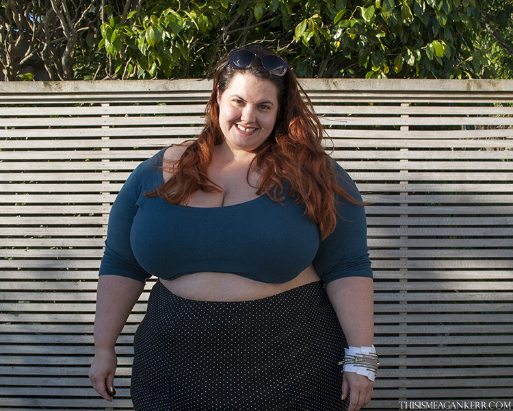 Plus size fashion Aussie Curves Meagan Kerr Evans Maxi Skirt and Chubby Cartwheels Crop Top