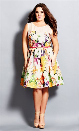 Plus Size Race Day Fashion City Chic Garden Party Dress