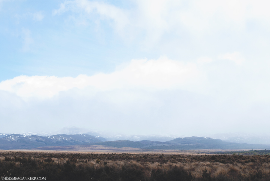 The view of Mt Ruapehu from the Turangi end of Desert Road