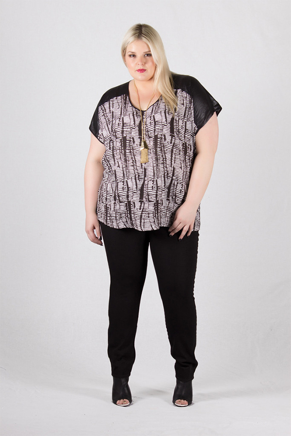 Harlow Paint It Black plus size denim jeans