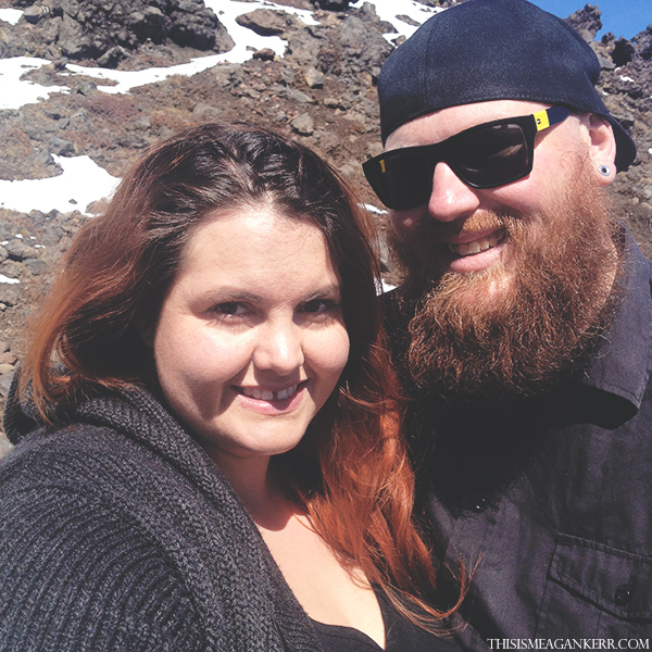 Meagan and Doug on Mt Ruapehu