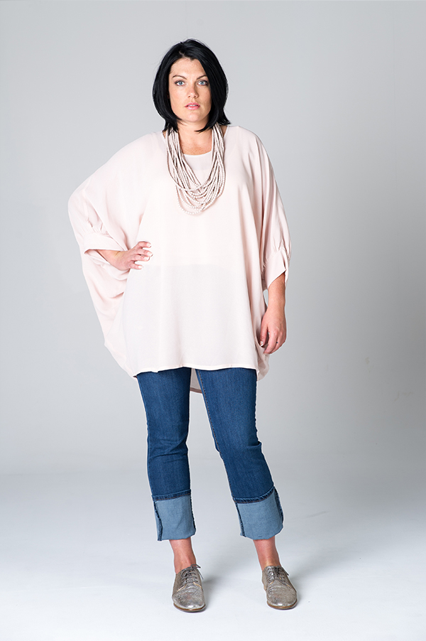 HALL clothing NZ S15035 Blush Batwing - FDJ Olivia Jean Delight Wash