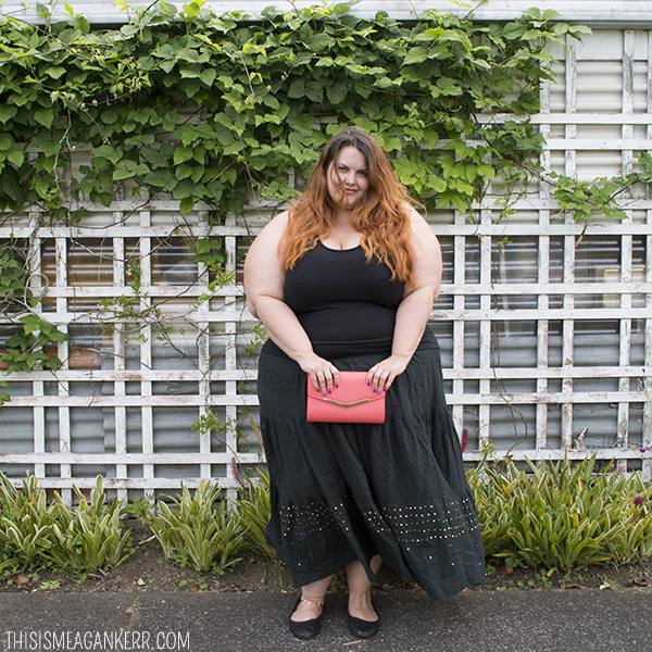 2014 NYE Meagan Kerr | Wild Child tank from Farmers, Kate Madison sequinned maxi skirt from The Warehouse, Rubi Shoes Danseur Flats, Ruby & Kit clutch from equip, equip anklet