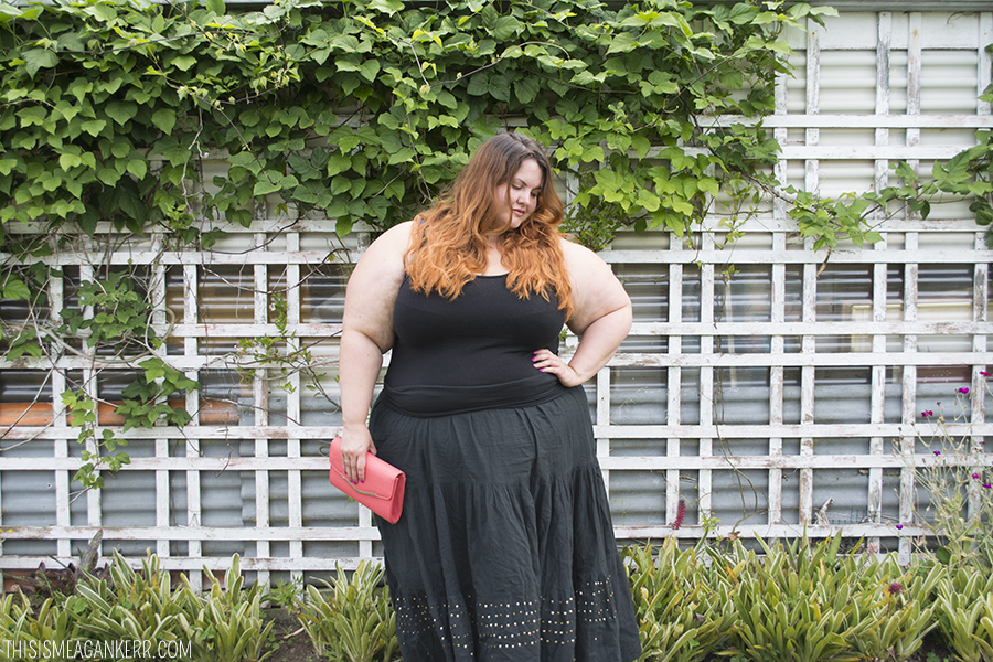 2014 NYE Meagan Kerr | Wild Child tank from Farmers, Kate Madison sequinned maxi skirt from The Warehouse, Rubi Shoes Danseur Flats, Ruby & Kit clutch from equip, equip anklet