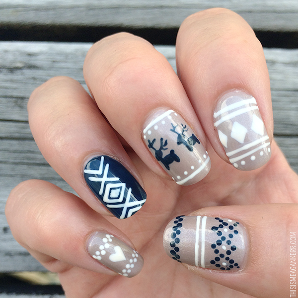 Tribal 'ugly' Christmas sweater nail art – Jolene Tay