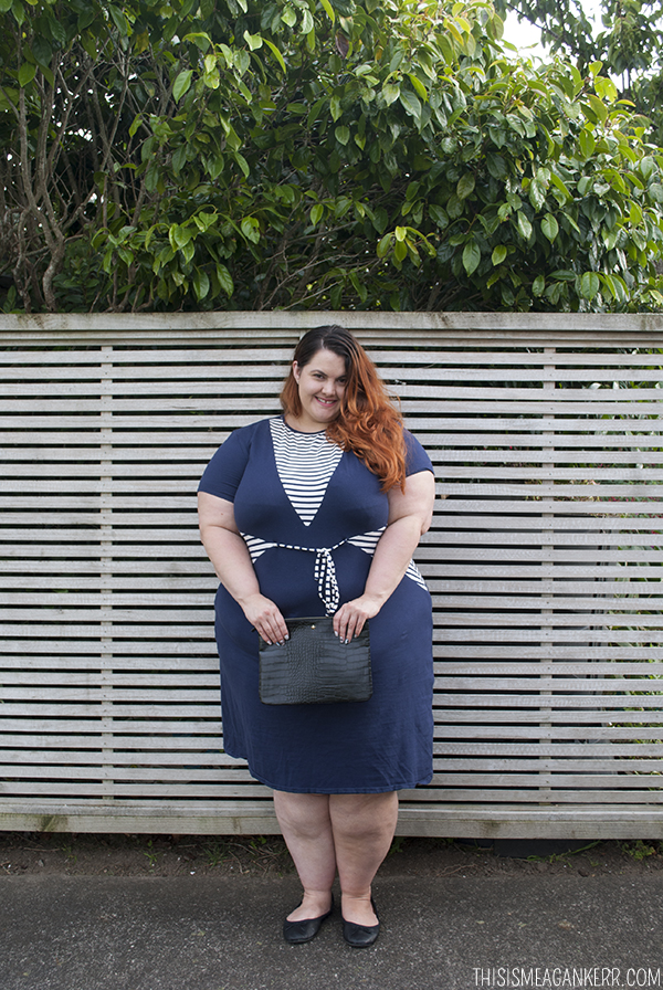 Learning to love my body: Meagan Kerr wears Hope & Harvest Nauticas Dress