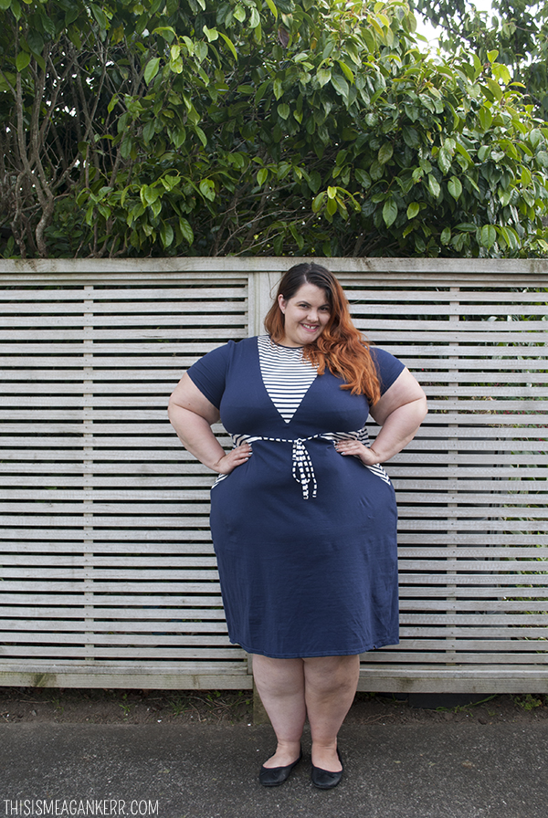 Learning to love my body: Meagan Kerr wears Hope & Harvest Nauticas Dress