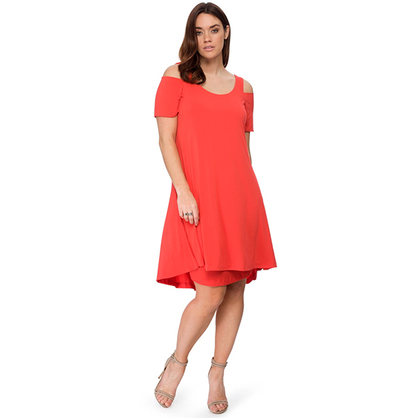 Bold colour plus size pieces for summer - The Iconic Mynt 1792 Cold Shoulder Dress