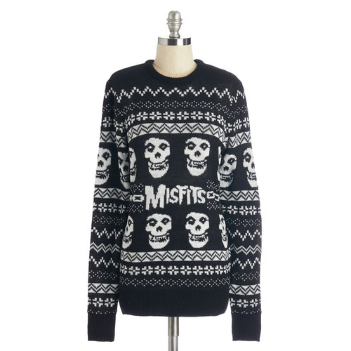 Plus size Christmas sweaters that don't suck - modcloth We Wish You a Merry Misfits Sweater
