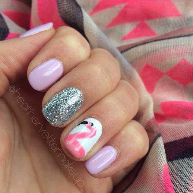 Heather Vette Flamingo Nail Art