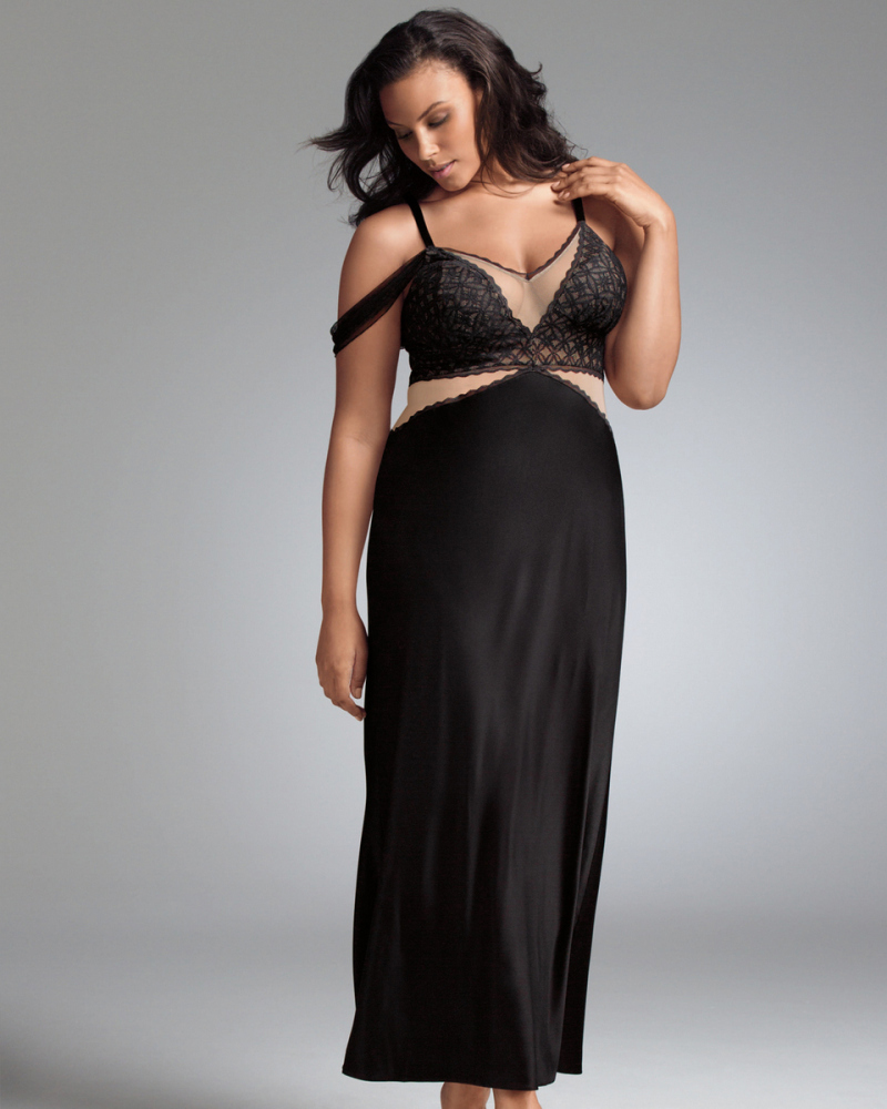 Lane Bryant Cacique Satin & lace gown by Sophie Theallet