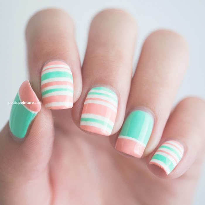 Petite Peinture Candy Stripe Nail Art