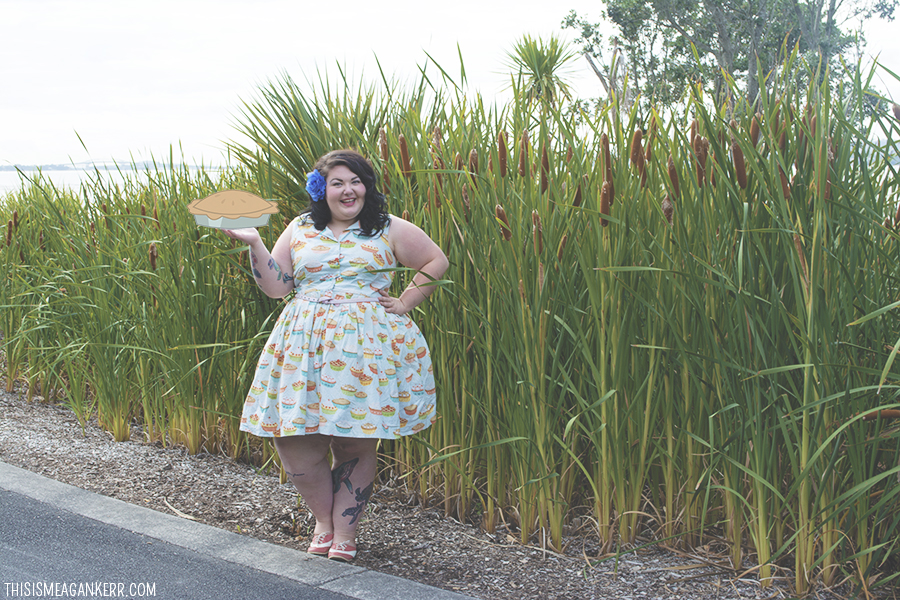 Fat Girls Shouldn't Wear Stripes | Amber McCoy wears ModCloth You're In Luck Plus Size Pie Dress