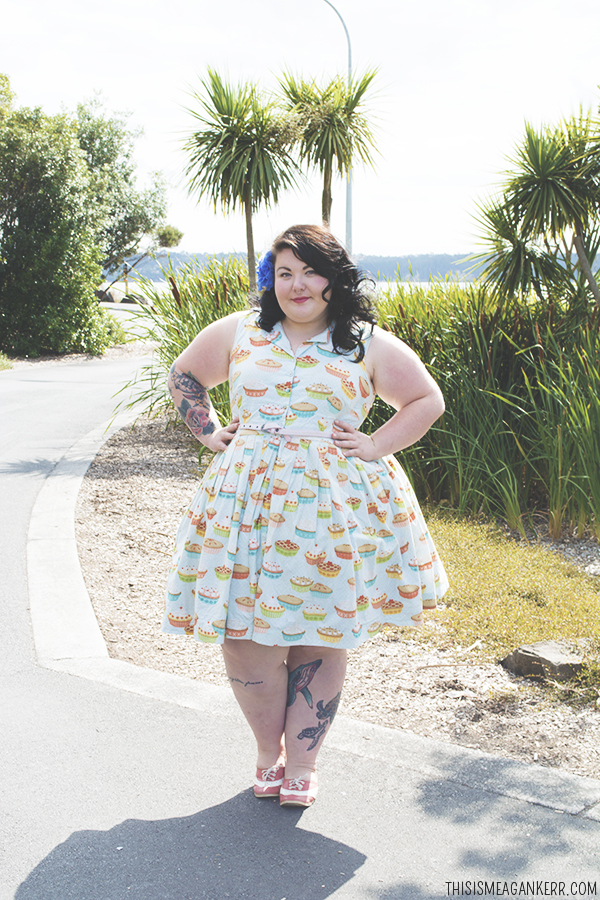 Fat Girls Shouldn't Wear Stripes | Amber McCoy wears ModCloth You're In Luck Plus Size Pie Dress