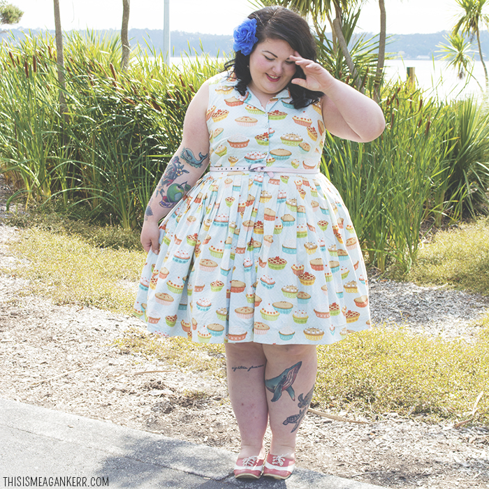 Fat Girls Shouldn't Wear Stripes | Amber McCoy wears ModCloth You're In Luck Plus Size Pie Dress