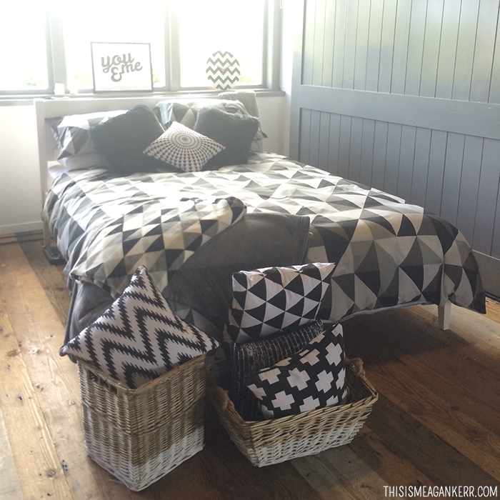 The Warehouse AW15 bed - monochrome