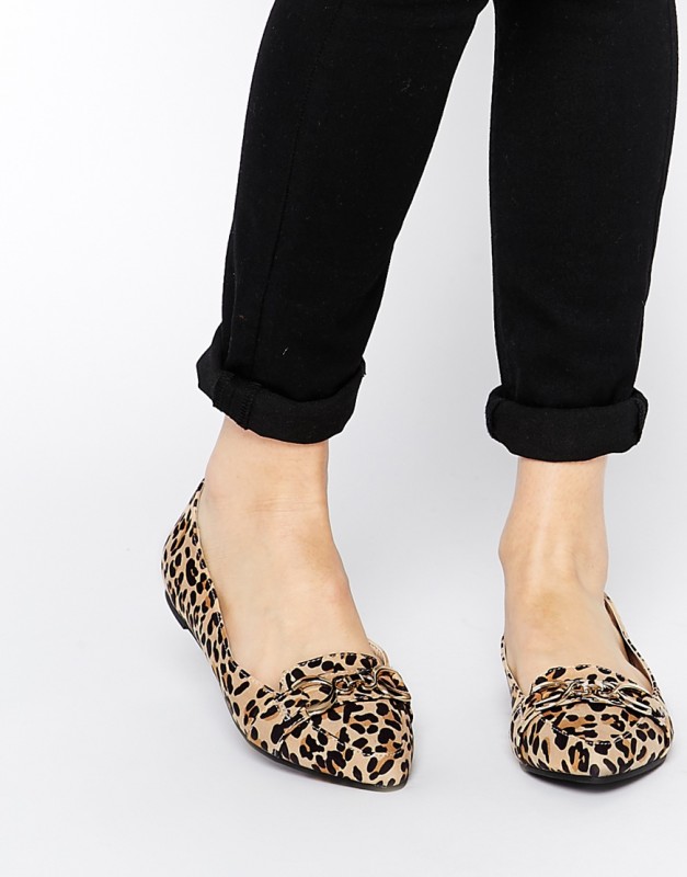 ASOS Carvela Margo Leopard Point Flat Shoes