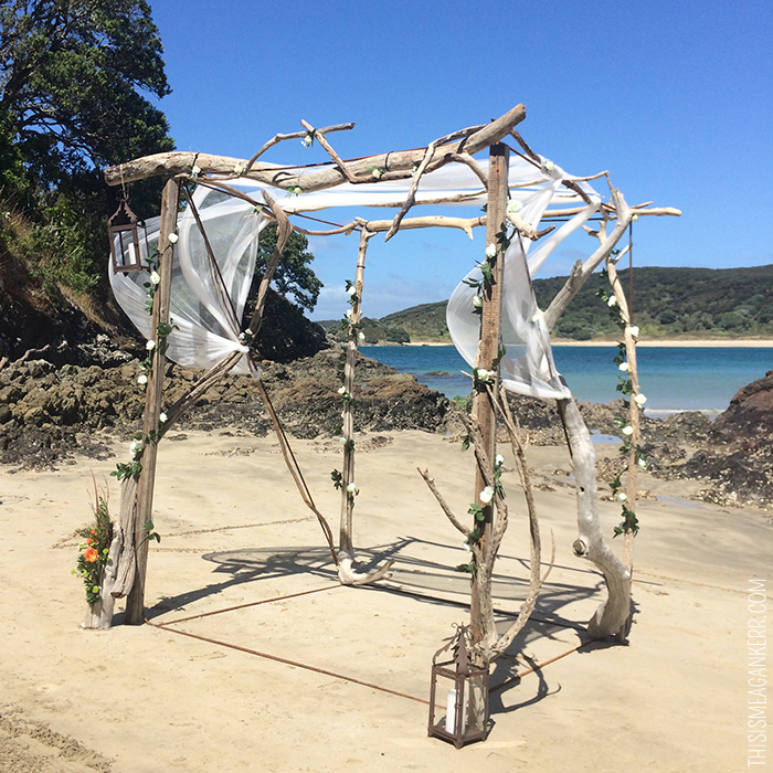 Beach Wedding Matai Bay Northland