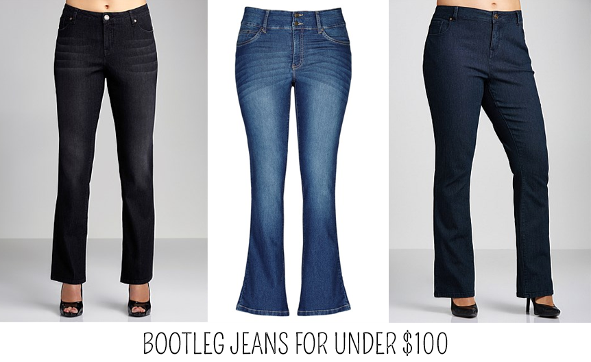 Plus size bootleg jeans under $100
