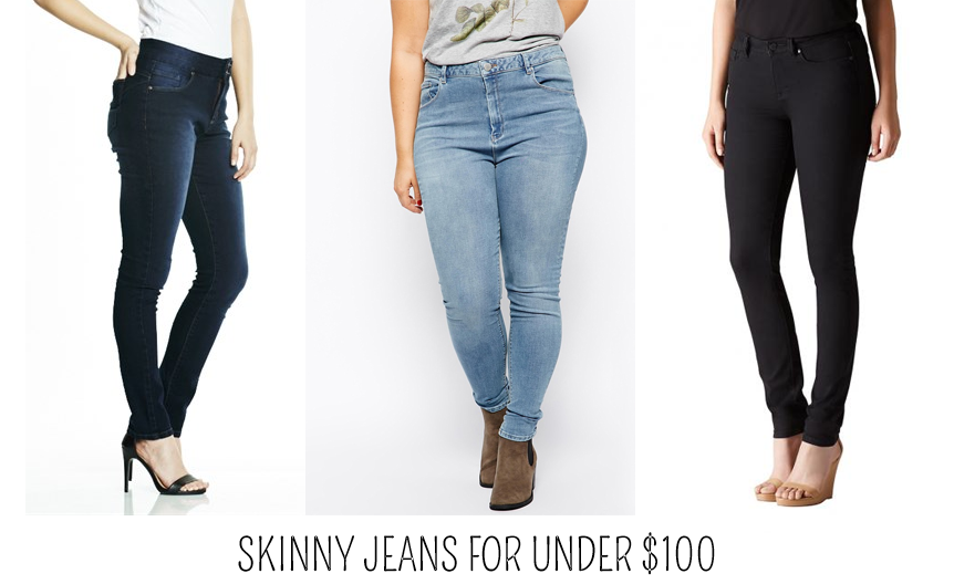 Plus size skinny jeans for under $100