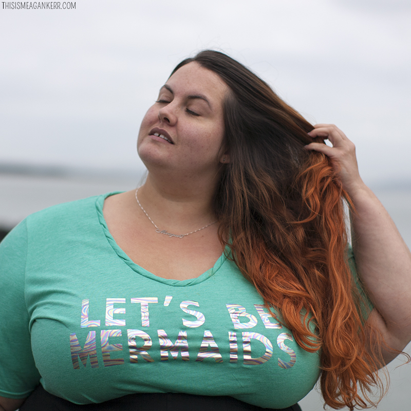 Meagan Kerr wears Ruby & Lilli "Let's Be Mermaids" Tee. Photo by Doug Peters / Ambient Light