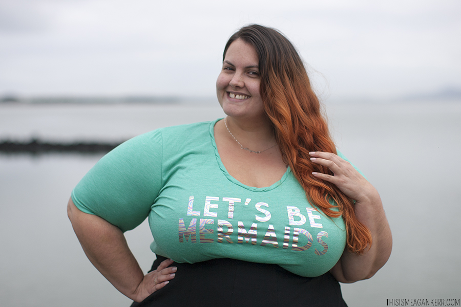 Meagan Kerr wears Ruby & Lilli "Let's Be Mermaids" Tee. Photo by Doug Peters / Ambient Light