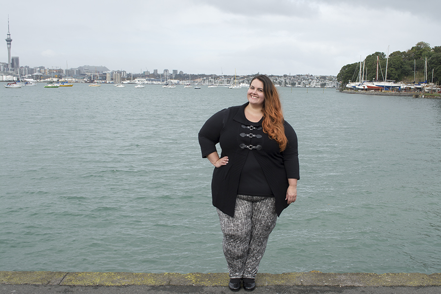 Meagan Kerr for The Warehouse - plus size winter fashion on a budget - monochrome