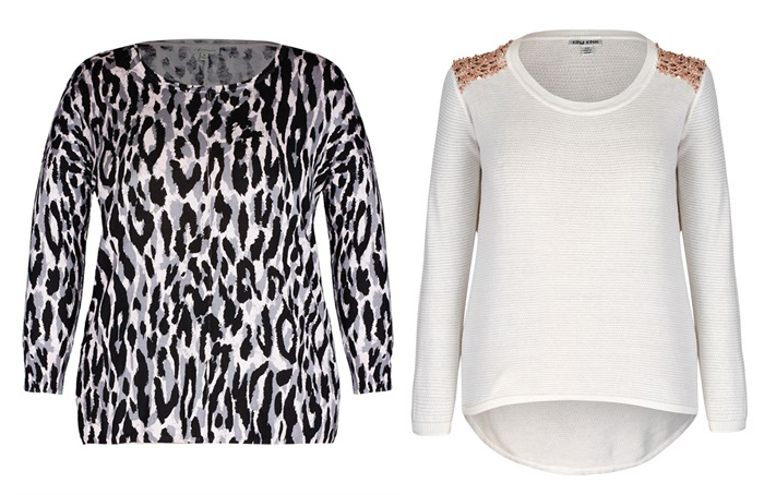 Autograph Animal Print Knit Jumper and City Chic Shoulder Detail Jumper