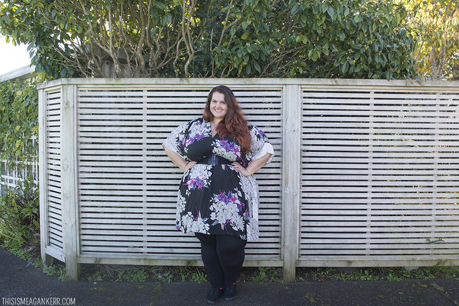 Meagan Kerr Aussie Curves Plus Size Fashion DMONIC INTENT Floral Kimono