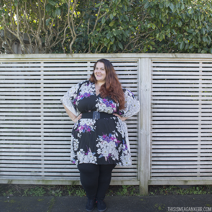 Meagan Kerr Aussie Curves Plus Size Fashion DMONIC INTENT Floral Kimono