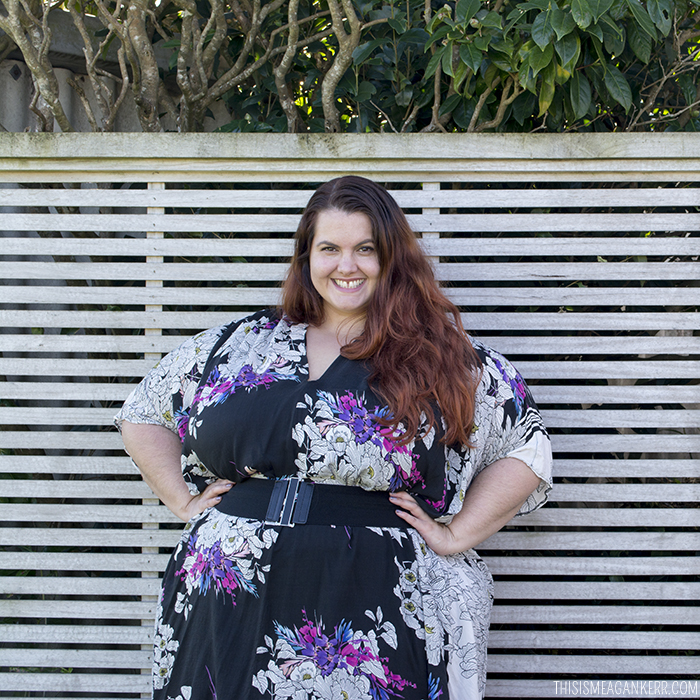 Meagan Kerr Aussie Curves Plus Size Fashion DMONIC INTENT Floral Kimono