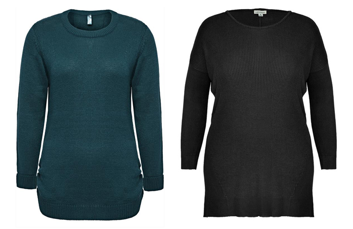 Yours Teal Knitted Long Sleeved Jumper and Autograph Rib Front Tunic Jumper