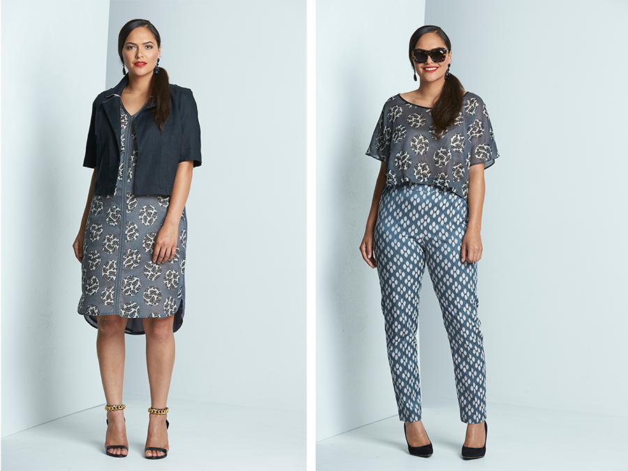 Portland Jacket and Singapore Sling Dress / Singapore Crop Top and Pecan Slim Pants