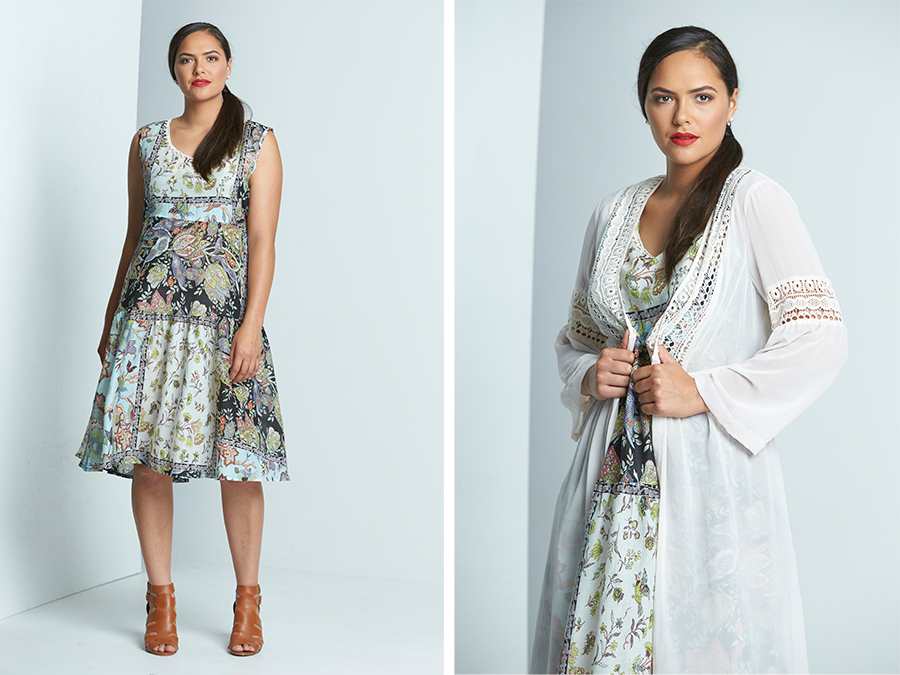 Mimosa Dress and Garland Cotton Lace Coat