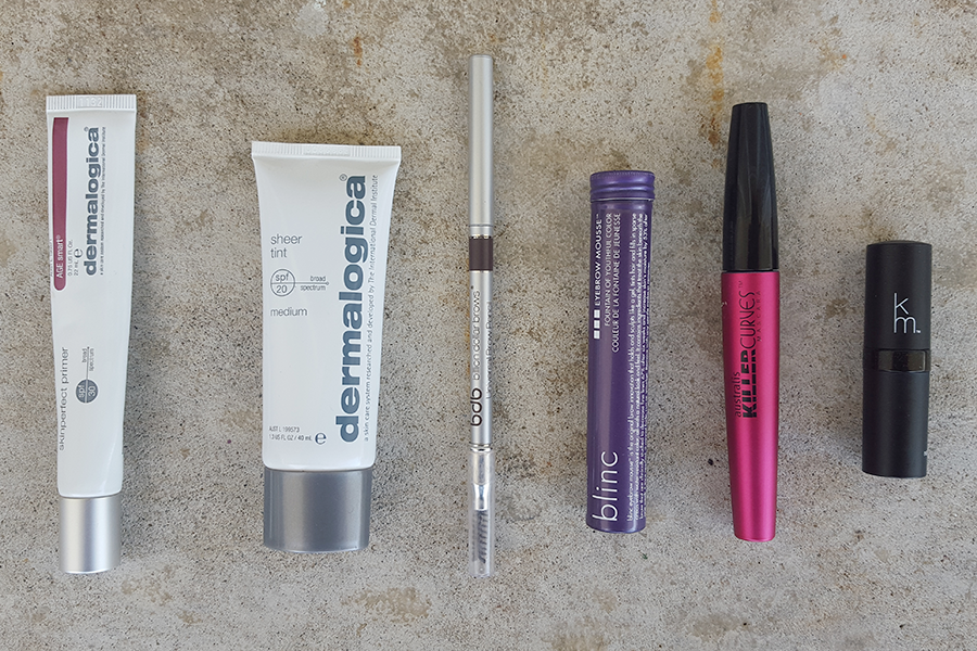 Cruelty Free No Makeup Makeup - Dermalogica Skinperfect Primer and Sheer Tint, Billion Dollar Brows Universal Brow Pencil, Blinc Eyebrow Mousse and Australis Killer Curves Mascara