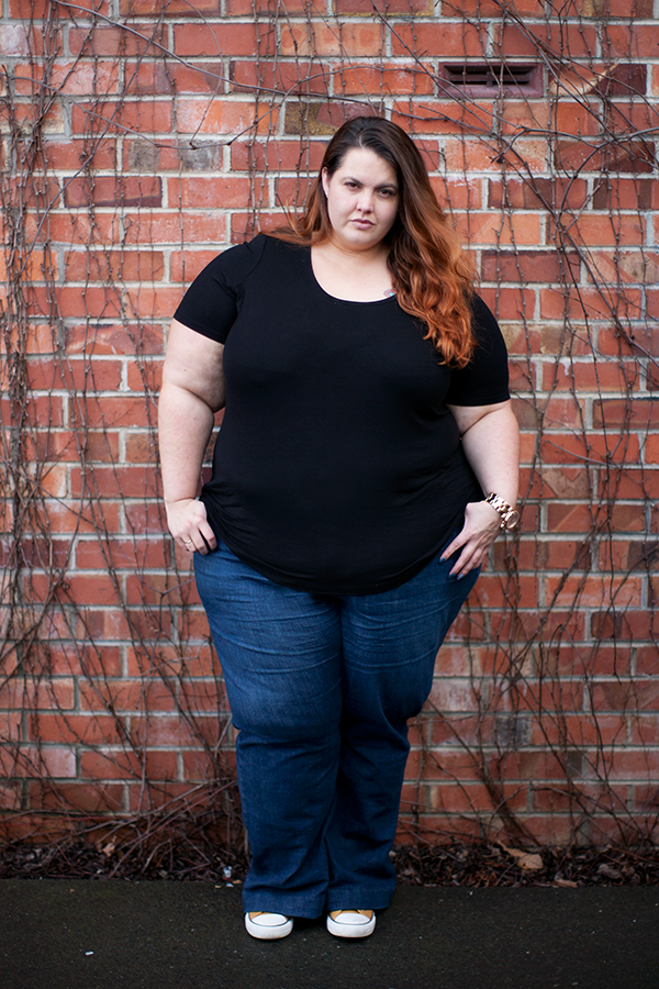 This is Meagan Kerr x Farmers plus size casual weekend wear