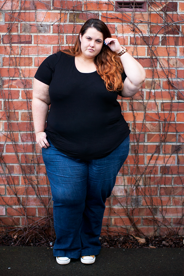 This is Meagan Kerr x Farmers plus size casual weekend wear